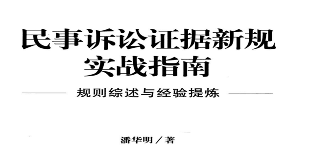 民事诉讼证据新规实战指南：规则综述与经验提