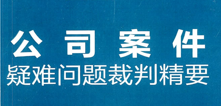 公司案件疑难问题裁判精要 pdf版