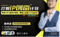 杨坤龙《打爆IP创富计划7天线上课》