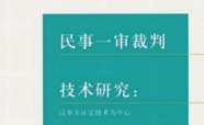 民事一审裁判技术研究 以事实认定技术为中心