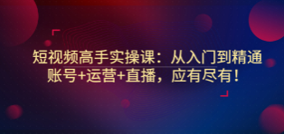 短视频高手实操课 从入门到精通