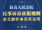 最高人民法院民事诉讼证据规则：条文解析与实