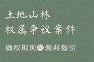 土地山林权属争议案件确权规则与裁判指引 黄影