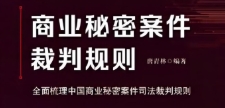 商业秘密案件裁判规则 唐青林2022 pdf版下载