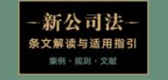 新公司法条文解读与适用指引：案例·规则·文献