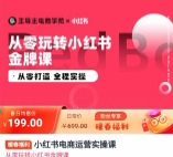 小红书电商运营实操课（麦子）【网盘资源】