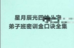 星月辰光四柱八字弟子班密训金口诀全集PDF210页