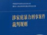 涉家庭暴力刑事犯罪案件裁判规则 陈敏 pdf电子版