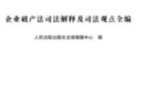 企业破产法司法解释及司法观点全编 201907 pdf电子